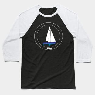 J/24 Sailboat Baseball T-Shirt